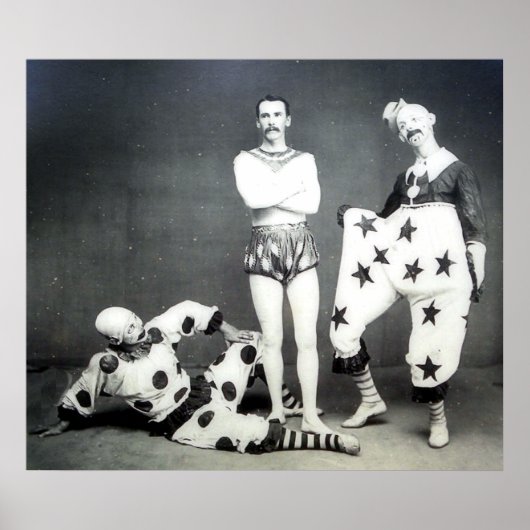 Acrobat und Clowns Poster (Vorne)