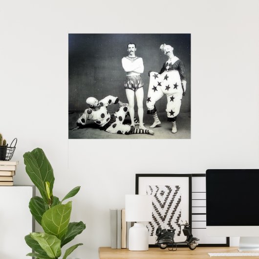 Acrobat und Clowns Poster (Heimbüro)