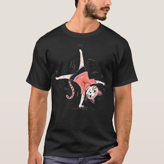 Acrobatic cat gymnastics Gymnastic pose T-Shirt (Vorderseite)