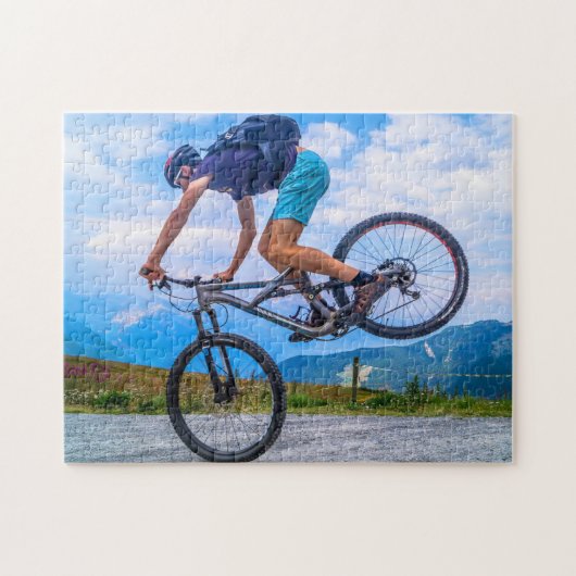 Acrobatic Freestyle Cyclist Jigsaw Puzzle (Horizontal)