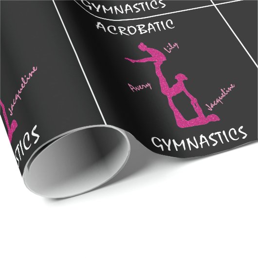 Acrobatic Gymnastics Gift Geschenkpapier (Rolleneckpunkt)
