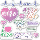 Acrobatic Gymnastics Vinyl Decals Aufkleber (Vorderseite)