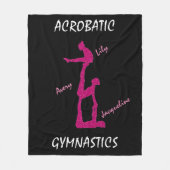 Acrobatic Gymnastik Blanket mit bis zu 3 Namen! Fleecedecke (Vorderseite)