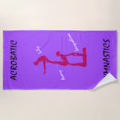 Acrobatic Gymnastik Strandtuch mit bis zu 3 Namen (Vorderseite)