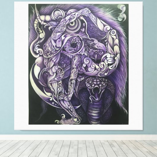 Acrobatic im Nationalwald Leinwanddruck (Insitu (Holzboden))