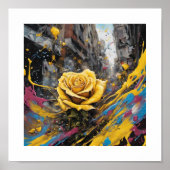 Acrobatic Yellow Chaos Rose Poster (Vorne)