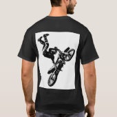 Acrobatics Biker Pop Art Motivierend Vorlage T-Shirt (Rückseite)