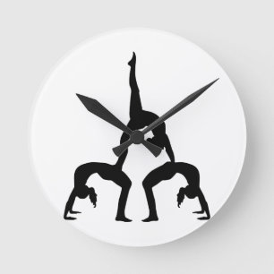 Acrobatics Runde Wanduhr