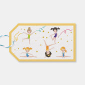 Acrobatique Spaß Geburtstagskinder Geschenkanhänger (Rückseite Horizontal)