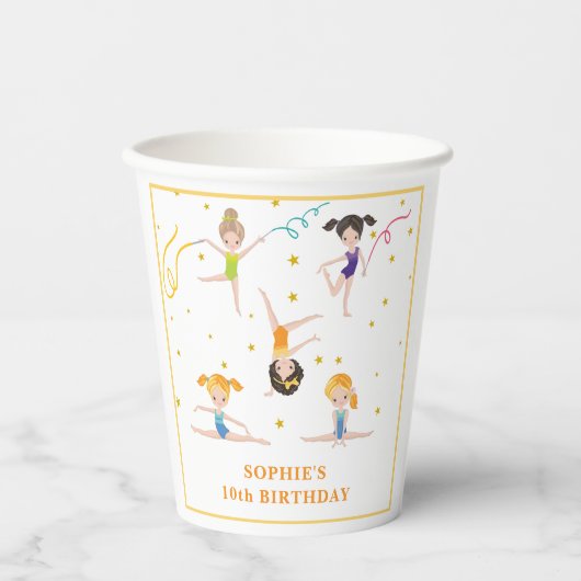 Acrobatique Spaß Geburtstagskinder Pappbecher (Vorderseite)