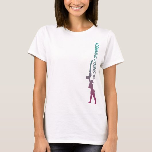 Acrobatische Gymnastik Ombre T - Shirt (Vorderseite)