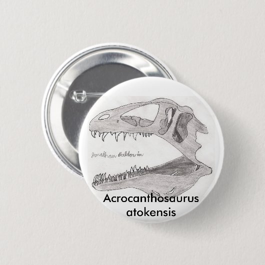 Acrocanthosaurus atokensis Knopf Button (Vorne & Hinten)