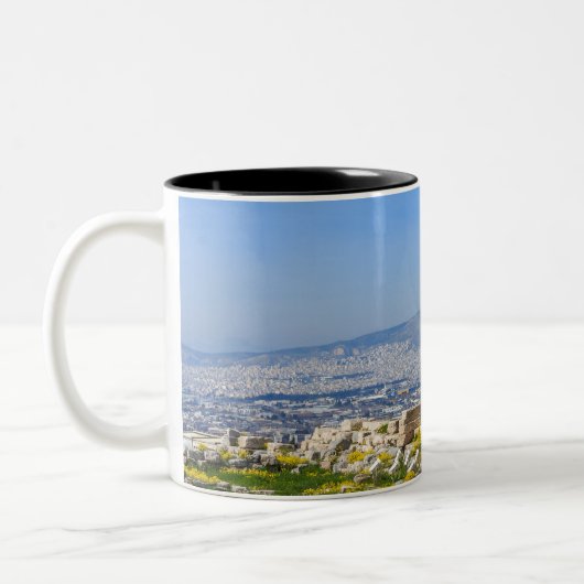 Acropolis Hill Athens Griechenland | Sehenswürdigk Zweifarbige Tasse (Links)