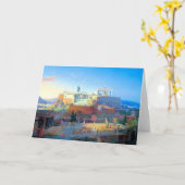 Acropolis in Greece Karte (Gelbe Blume)