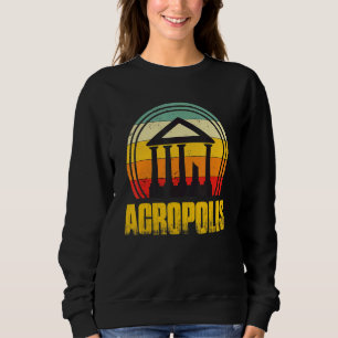 Acropolis Retro Griechenland Athens Parthenon Grie Sweatshirt