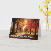 Across The Miles Thanksgiving Greeting Card Karte (Gelbe Blume)