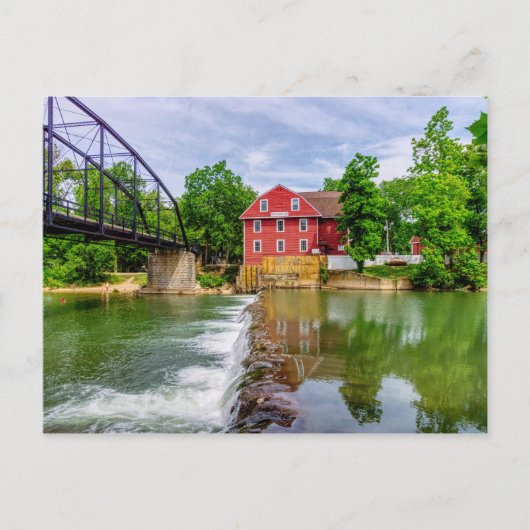 Across War Eagle Creek Waterfall Postkarte (Vorderseite)