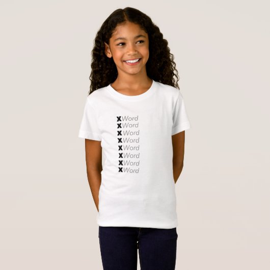 Acrostic-Namensschablone "fertigen es " besonders T-Shirt (Vorne ganz)