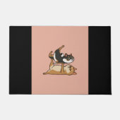 Acroyoga Shiba Inu | Niedlich Shiba Inu Yoga Liebh Fußmatte (Vorderseite)