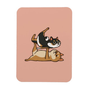 Acroyoga Shiba Inu Niedlich Shiba Inu Yoga Liebh Magnet