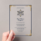 Acryl BAR MITZVAH Navy Gold Moderne Klasse Acryleinladungen (Insitu (Handheld))