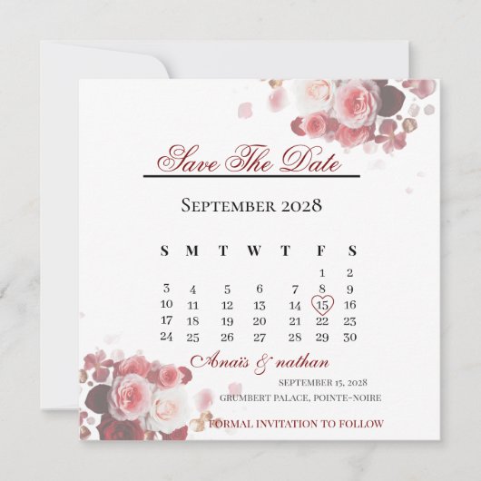 Acryl-Einladung Save-the-Date Einladung (Vorderseite)