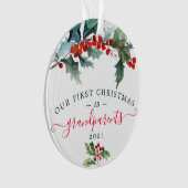 Acryl Erste Weihnachtsschmuck - Großeltern Ornament (Vorderseite)