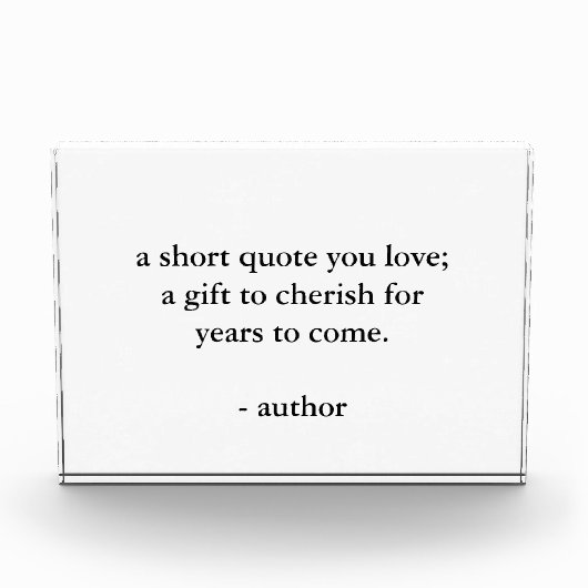 Acryl für kundenspezifische Angebotskennzeichnung Fotoblock (Vorderseite)