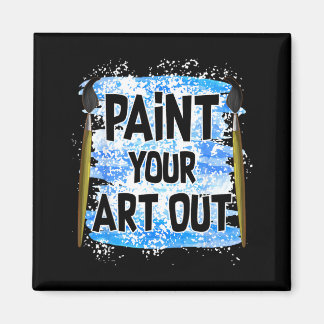 Acryl-Gießkunst Künstler-Pinsel-Geschenk Fluid Art Magnet