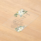 Acryl-Grünweiß-Hochzeit  Acryleinladungen (Ablage )