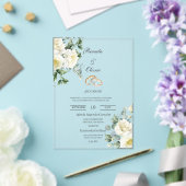 Acryl-Grünweiß-Hochzeit  Acryleinladungen (In Situ (Hochzeit))