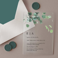 Acryl-Hochzeitskarten mit Eukalyptus