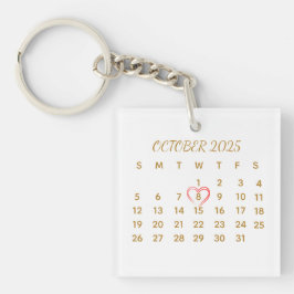 Acryl-Kalender – Personalisiertes Datum Hervorhebu Schlüsselanhänger
