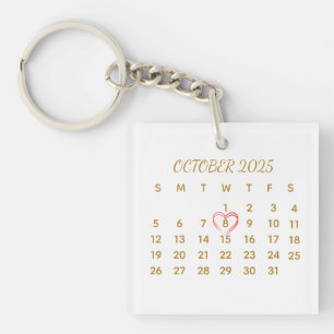 Acryl-Kalender – Personalisiertes Datum Hervorhebu Schlüsselanhänger