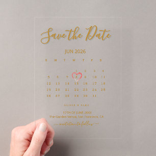 Acryl-Kalender Save-the-Date Acryleinladungen