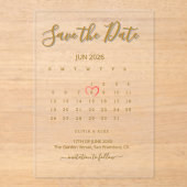 Acryl-Kalender Save-the-Date  Acryleinladungen (Vorderseite)