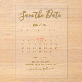 Acryl-Kalender Save-the-Date Acryleinladungen