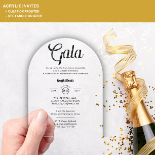 Acryl Klar Moderne Firmen-Gala-Veranstaltung Acryleinladungen