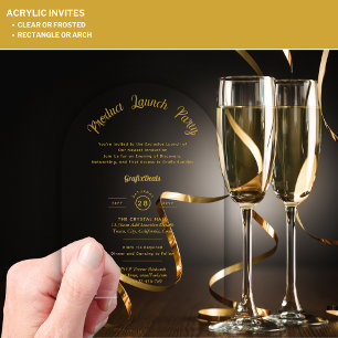 Acryl-Klarprodukt-Launch Corporate Events Chic Acryleinladungen