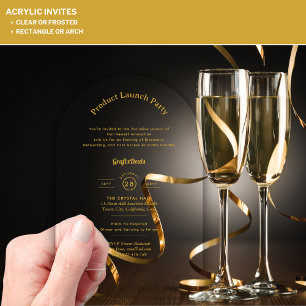 Acryl-Klarprodukt-Launch Corporate Events Chic Acryleinladungen