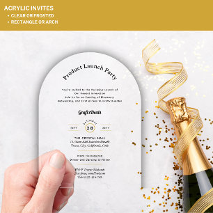 Acryl-Klarprodukt-Launch Corporate Events Chic Acryleinladungen