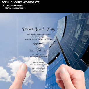 Acryl-Klarprodukt-Launch Corporate Events Chic Acryleinladungen