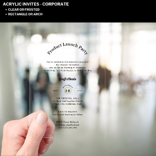 Acryl-Klarprodukt-Launch Corporate Events Chic Acryleinladungen