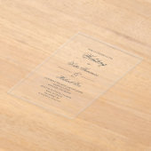 Acryl-Minimalist-Hochzeit  Acryleinladungen (Ablage )