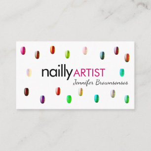 Acryl-Nägel-Künstlerin Make-up elegant Visitenkarte