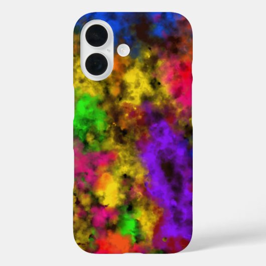 Acryl-Neonfarben Farbklecks Spritzer Abstract Case-Mate iPhone Hülle (Rückseite)