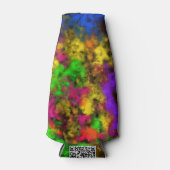 Acryl Neonfarben Farbklecks Spritzer Abstract Flaschenkühler (Vorderseite)