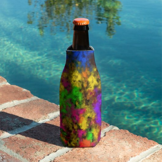 Acryl Neonfarben Farbklecks Spritzer Abstract Flaschenkühler (In Situ Pool)