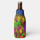 Acryl Neonfarben Farbklecks Spritzer Abstract Flaschenkühler (Flaschenvorderseite)