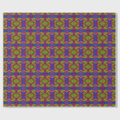 Acryl-Neonfarben Farbklecks Spritzer Abstract Geschenkpapier (Flach)